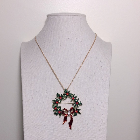 🍏50% OFF/3+... Christmas Wreath Brooch/Pendant - Picture 9 of 14